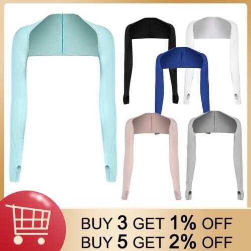 Ultra-thin Cooling Shawl Arm Sleeve Breathable Sun Protection Anti UV Ice Hand Cover Warmer for Outdoor Sports