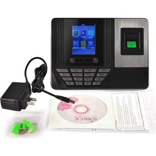 Face Fingerprint Password Attendance Machine Employee Checking-in Payroll Recorder 2.8 inch LCD Screen DC 5V Facial Recognition