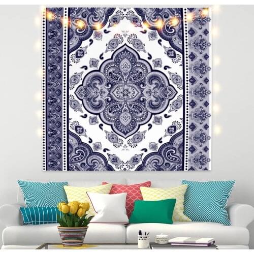 Grape Purple Mandala Bohemia Flower Tapestry for Natural Plant Livingroom Photography Wall Decor