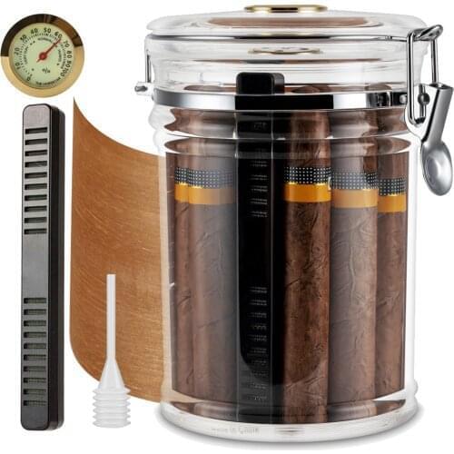 Xifei Kitchen Storage Sealed Jar Acrylic Food Container For Tea Coffee Bean Sugar Salt Can Box With Hygrometer Humidifier Lids