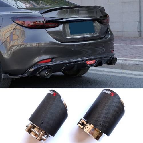 Tail Section Exhaust Stainless Steel Pipe Cover Decoration Sleeve Modification for Mazda 6 ATENZA 2014 15 16 17 18 19 20 21