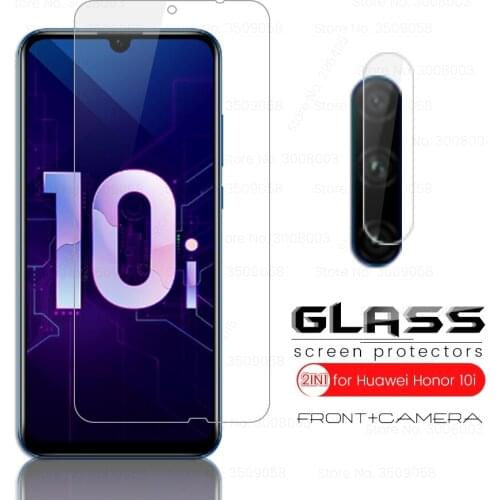 Screen protectors tempered glass for huawei honor 10i camera lens protective covers onor honer 10 i i10 honor10i hry-lx1t 6.21