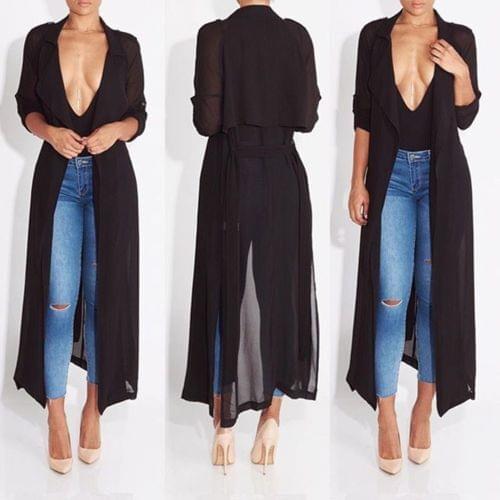 Summer Women Long Chiffon Cotton Sunproof Blouses Cape Coat Suit Shawl Plus Cloak Female Loose Cardigans Outwear Jacket