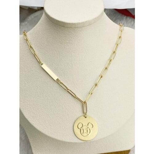 Girl Hot Sell fashion new goddess luxury women gold Color necklace luxe jewelry stainless steel