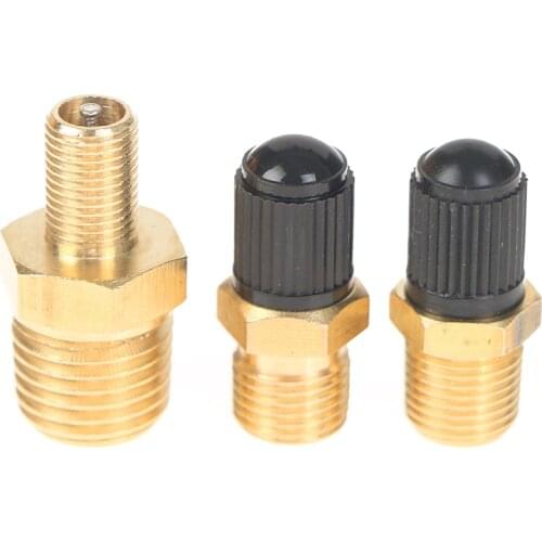 1/4 NPT 1/8 NPT M10*1 Automobile Tire Valve Core Motorcycle Tubeless Tire Screw Valve Tire Pressure Monitoring Tire Copper Valve