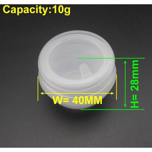 100Pcs X 10g NEW Empty Translucent Mushroom Cream Box Container Salve Gels Box PP Gels Body lotion Box 28X40MM Pretty Lid *FD150