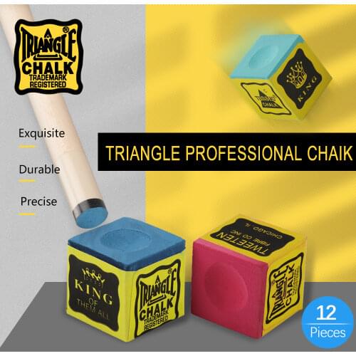 12 Pieces of Billiard Chalks with Box Red Green Blue Chalk 12 Pieces No-slip Chalk Billiard Accessories Cheap Snooker Chalk