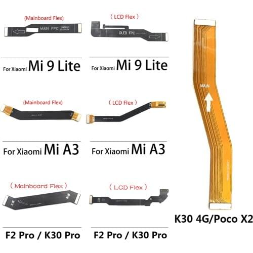 20PCS Main Board LCD Display Connector Flex Ribbon Cable Replacement Parts For Xiaomi Mi A3 F2 Pro / K30 Pro / Mi 9 Mi9 Lite