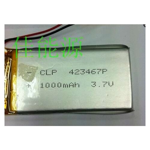 3.7V polymer lithium battery 423467 1000MAH driving record small audio Game Book Rechargeable Li-ion Cell