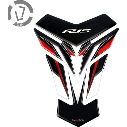 3D Resin Motorcycle Tank Pad Protector Sticker ForYamaha YZF-R15 R15 Models