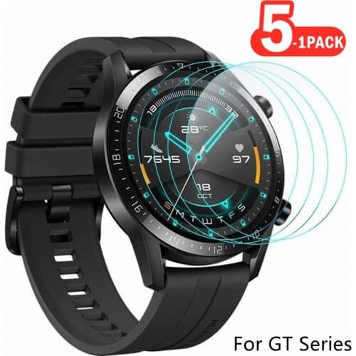 5Pcs for Huawei Watch GT 2 Pro Tempered Glass Screen Protectors 9H Explosion Proof Anti Scratch Protector HD Glass Films