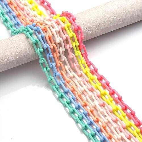 5M/lot Colorful link Chain Acrylic Ring Beads Connector For Necklace Bracelet Making Colorful Chain Girls Necklace Jewelry