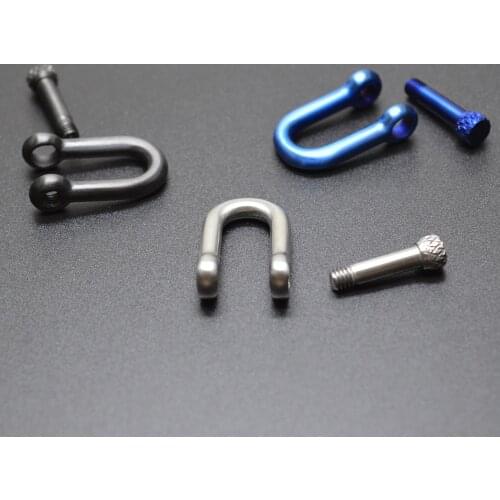 5pcs/Lot Matte Color Stainless Steel D Shackle With Screw Pin Stainless Steel Screw Pin Anchor D Shackle For Bracelets Clasps