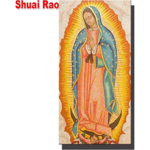 Diamond Painting Mexico Virgin Mary Christian Diamond Embroidery DIY Kit Rhinestones 3D Set Diamond Mosaic Needlework Handmade