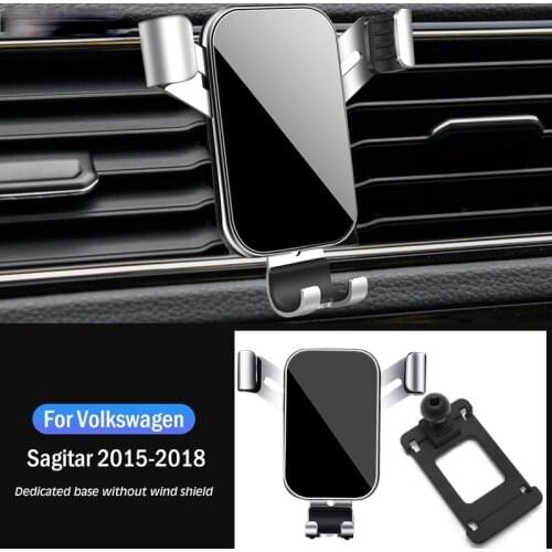 Car Mobile Phone Holder Air Vent Stand GPS Gravity Navigation Bracket For Volkswagen VW Sagitar 2015-2018 Car Accessories