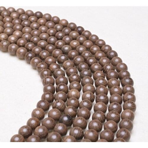 200 pcs Natural Wood 8MM Bead For Jewelry Making Handmade Fine Polishing DIY Personality Bracelet Necklace Mala Accessories