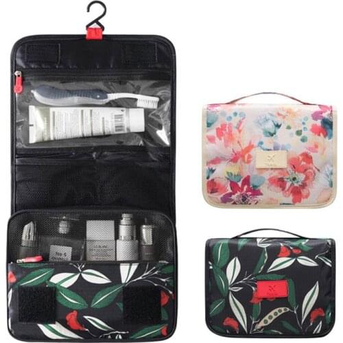 Women Cosmetic Bag Travel Organizer Beauty Case Waterproof Multi-functional Hook Up Makeup Bag Portable Toilet Storage Pouch
