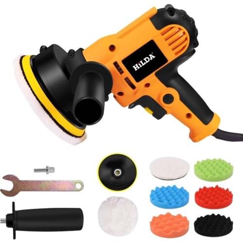 Electric Buffer Polisher 6 Inch for Polishing Sanding Waxing Variable Speed 600-3600RPM with Polishing Pads for Car Polishing