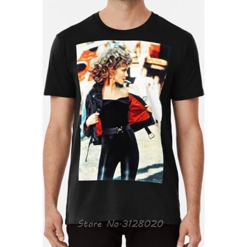 Olivia Newton John T Shirt Olivia Newton John Grease Tell Me About It Stud Stud T-shirt Men Cotton Tshirt Hip Hop Tees