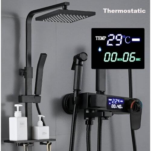 HAIMAITONG Black Shower Faucets