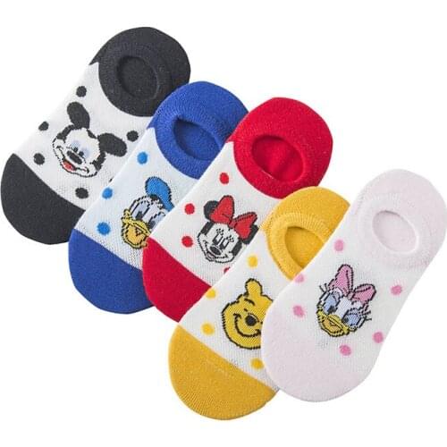 10pcs/set 2021 summer new baby Disney Mickey Mouse and Donald Duck socks thin shallow cotton boat socks for boys and girls