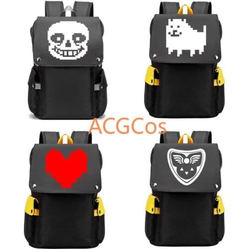 Undertale Cosplay Oxford Backpack Student School Shoulder Bag Laptop Travel Rucksack Gift Outdoor