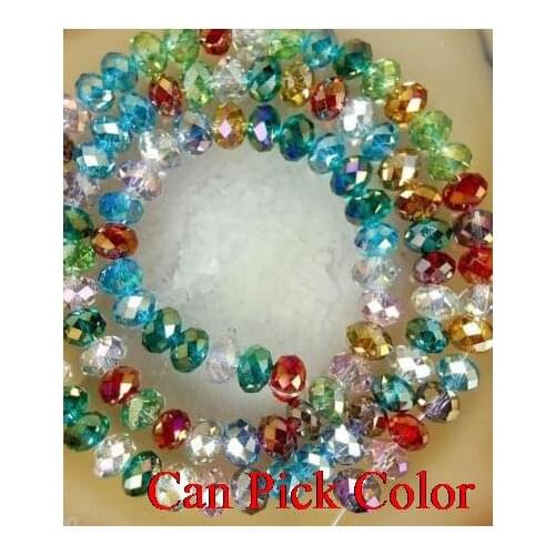 4mm 500Pcs/lot cvdfg2 Mixed Faceted Rondelle Glass Crystal Beads spacer Bracelet necklace Jewelry Making DIY Round bead
