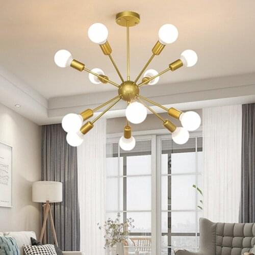 Modern LED ceiling chandelier lights for living room bedroom Dining Study Room Gold Black Body AC90-260V Chandeliers Fixtures
