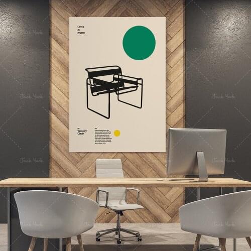 Poster Wassily Chair, Marcel Breuer, Minimal Furniture Bauhaus Design