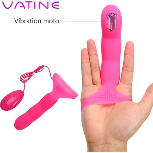 VATINE 7 Speed Finger Vibrator Strap On Clitoris Stimulator Silicone Sex Toys for Women G-spot Female Masturbation Sex Products
