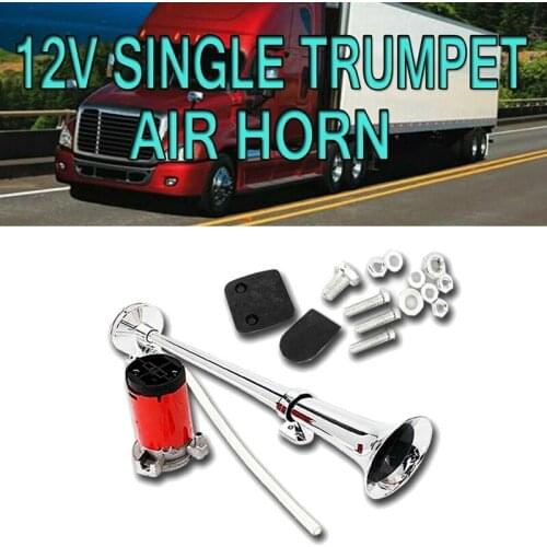 150DB 12V Loud Single Trumpet Air Horn Compressor Kit for Trucks Boats Motorcycle Trailer