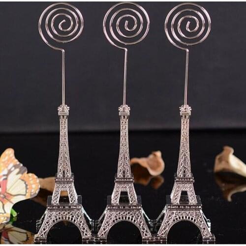 160pcs Romantic Paris Themed Eiffel Tower Table Place Card Holder Banquet Feast Wedding Party Decoration Christmas Gift ZA3700