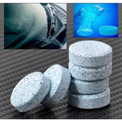 6pcs Car Windshield Glass Washer Window Cleaner Safe Compact Effervescent Tablets Detergent Fine Concentrated Solid