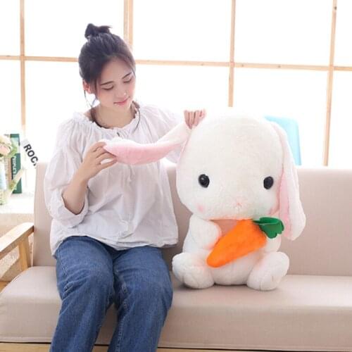 75cm Cute Stuffed Rabbit Plush Soft Toys Bunny Kids Pillow Doll Creative Birthday Gifts for Children Baby Accompany Sleep Toy