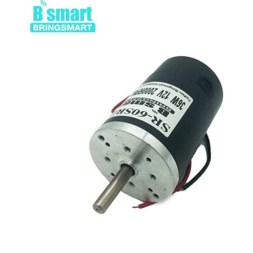 Bringsmart DC High Speed Motor 60SRZ-Y 12Volt Mini Electric Motor 4000rpm Mrico Tool Parts 24V Permenant Magnet Brush Motor