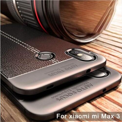 Case for Xiaomi Mi Max 3 Cover High Quality Shockproof Leather Texture TPU Back Cover for Xiaomi Mi Max 2 Case MI Max3 Coque