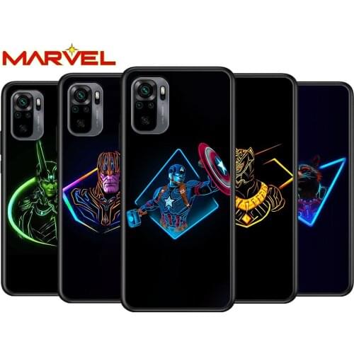Marvel hero color for Xiaomi Redmi Note 10 10S 9 9T 9S 9Pro Max 8T 8Pro 8 7 6 5 Pro 5A 4X 4 Soft Black Phone Case