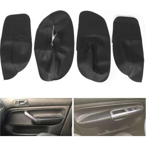Car Door Armrest Cover Microfiber Leather Trim Sticker Fit for MK4/Bora 1998-2006 4-Door Models automobiles accessories