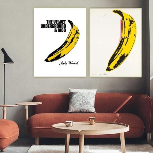 Citon Andy Warhol《Banana》Pop Art Canvas Oil Painting Art Poster Decorative Print Picture Wall Decor Home Living Room Decoration