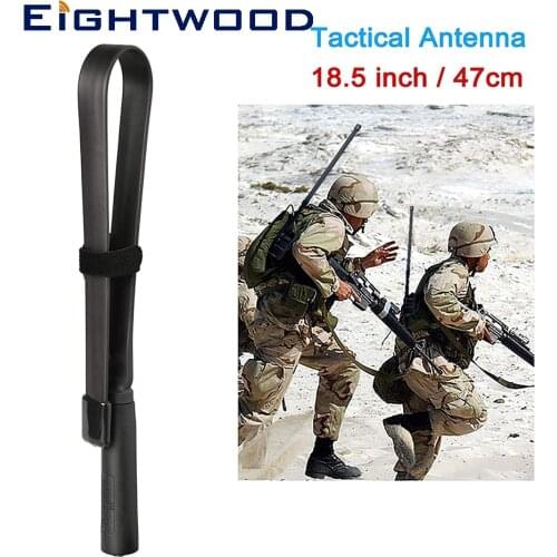 Eightwood VHF UHF 47cm Foldable CS Tactical SMA Female Antenna for Kenwood Wouxun Baofeng Ham Radio Two Way Radio Walkie Talkie