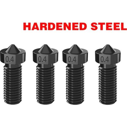 Hardened Steel Volcano Nozzle 1.75mm M6 for High Temperature 3D Printing or Carbon fiber filament for E3D Volcano Sidewinder X1