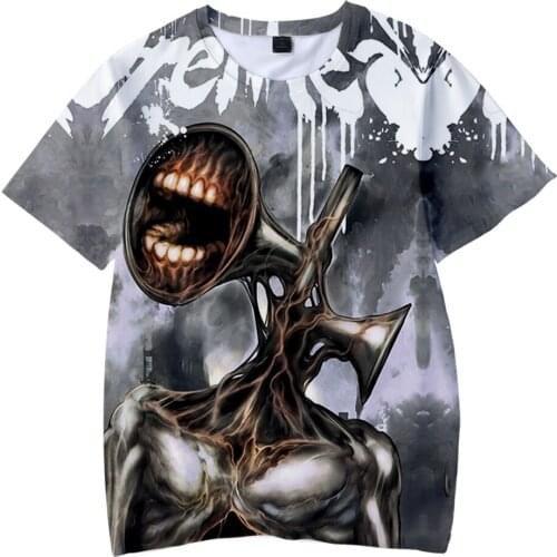 Siren Head 3D Print T-Shirt SCP Horror Game Streetwear Men Women Fashion T Shirt Hip Hop Children Kids Tees Tops Boy Girl Tshirt