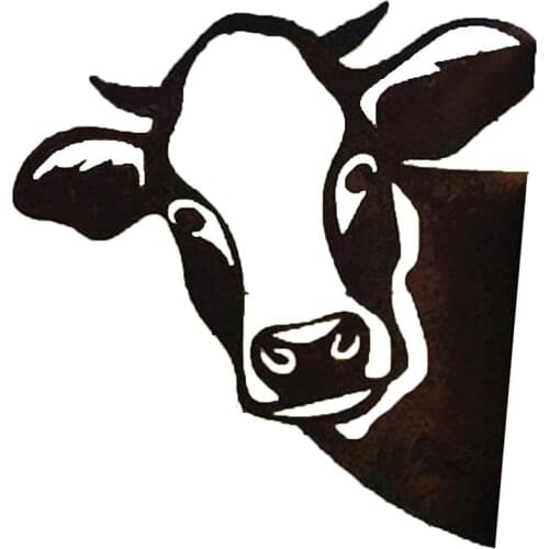 Farm Cow Metal Garden Statues Garden Decoration Outdoor Garden Backyard Lawn Stakes Metal Cow Yard Decoration Gift