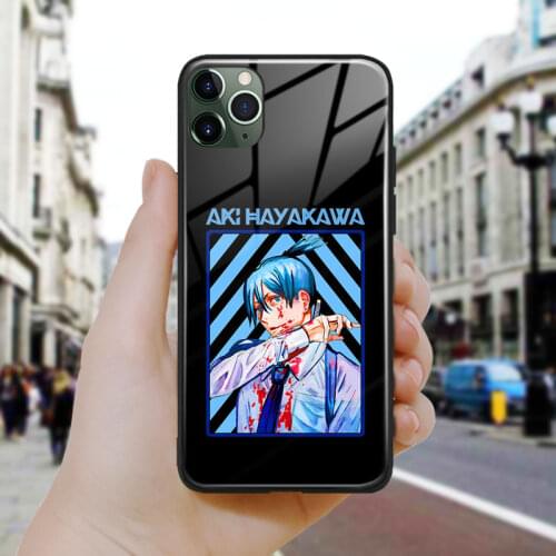 Chainsaw Man aki hayakawa art Soft Silicone Glass Phone Case Cover Shell For iPhone SE 6 6s 7 8 Plus X XR XS 11 12 Mini Pro Max