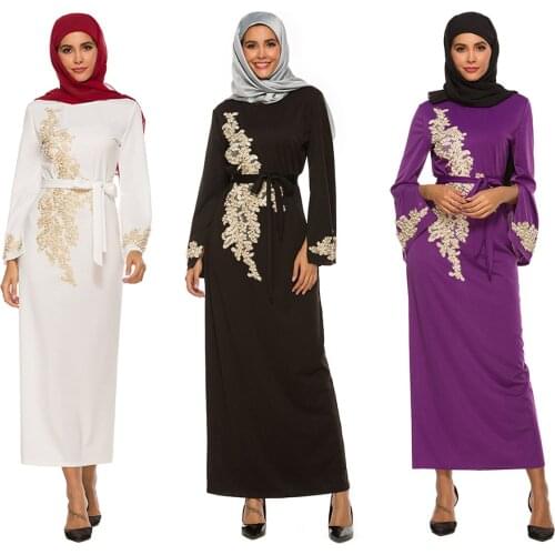 Ramadan Abaya Dubai Dress Women Caftan Marocain Kaftan Pearl Sash Hijab Long Robe Muslim Evening Dress Fashion Clothes Vestido