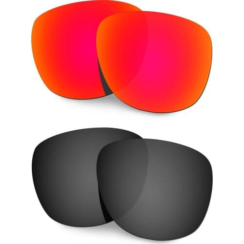 HKUCO Polarized Replacement Lenses For Trillbe X Sunglasses Red/Black 2 Pairs