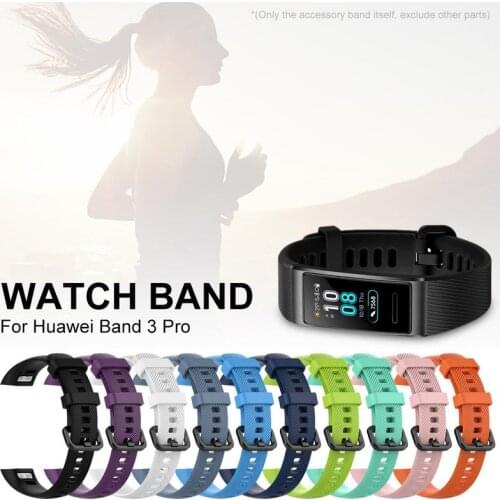 For Huawei Band 3 Pro Watch Band Silicone Color Screen Bracelet Strap Fitness Tracker Replacement Wristband For Huawei