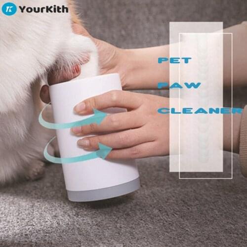 YourKith Pet Foot Washer Cup Paw Clean Brush Quickly Wash Dirty Cat Foot Cleaning Bucket Dog Paw Cleaner Cup Soft Silicone Combs