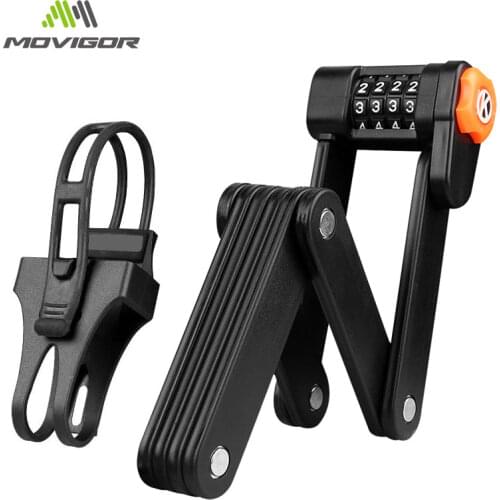 Steel Password Lock Bicycle Folding Lock Portable Fixing MTB Road Bike Professional Anti-cut theft Lock Safe Cycling Accessories