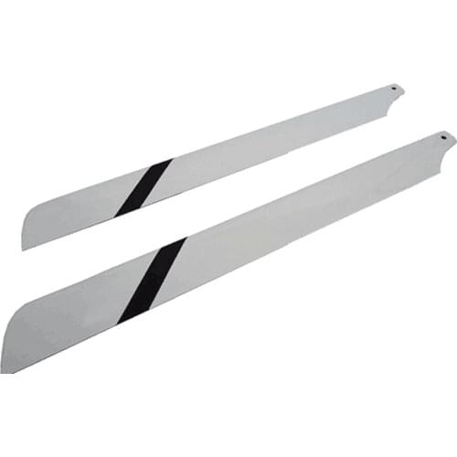 2pcs 325mm Main Rotor Blades Replacements for Trex 450 RC Helicopter, Glass Fiber - Red White